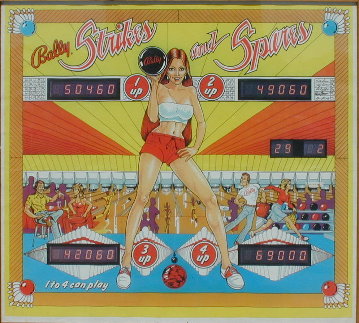 Strikes and Spares (Bally, 1978) Backglass