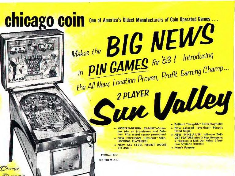 Sun Valley (Chicago Coin, 1962) Flyer