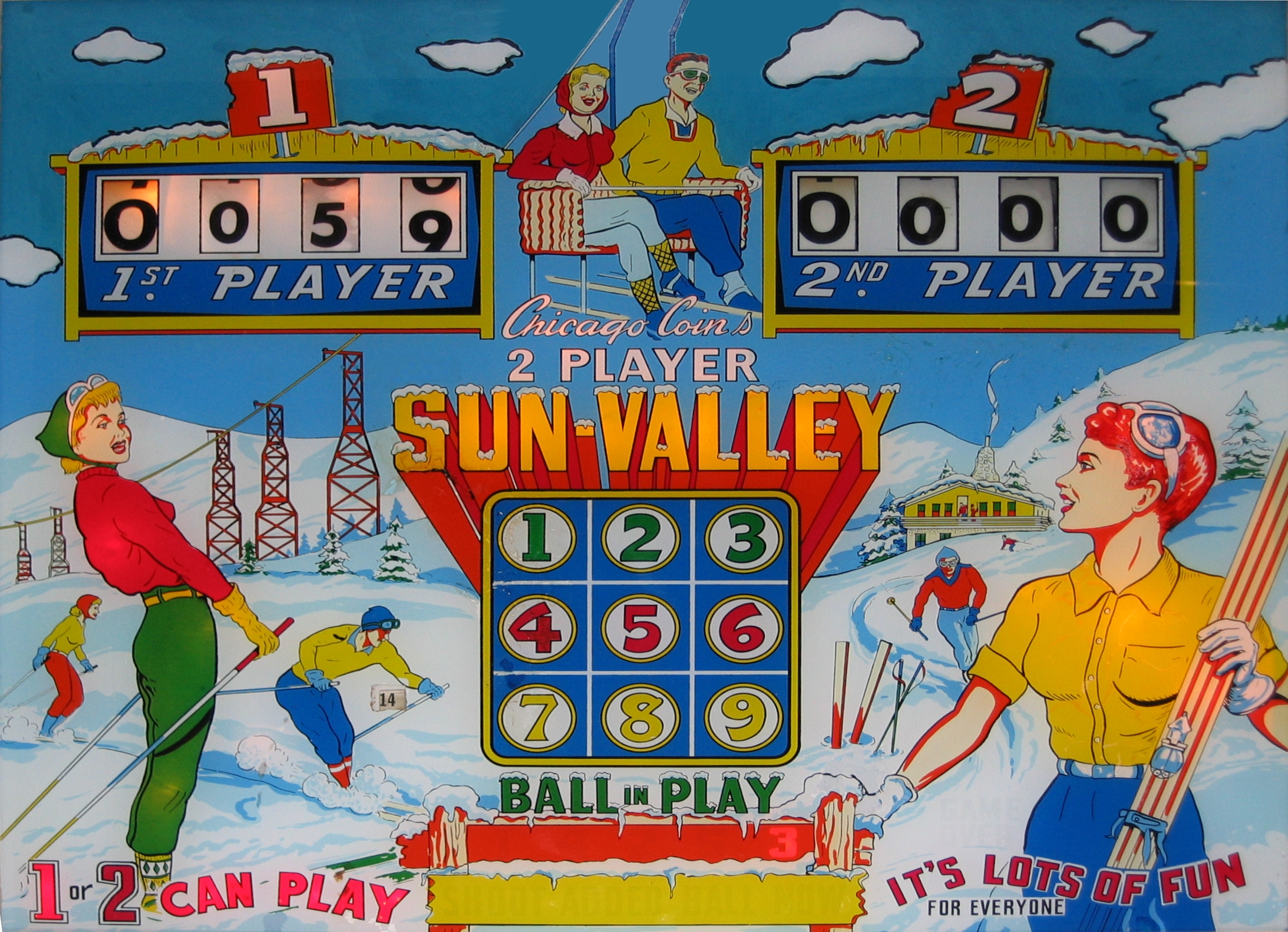 Sun Valley (Chicago Coin, 1962) (PN WIP) Backglass