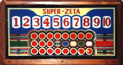 Super-Zeta (Stoner, 1938) Backglass