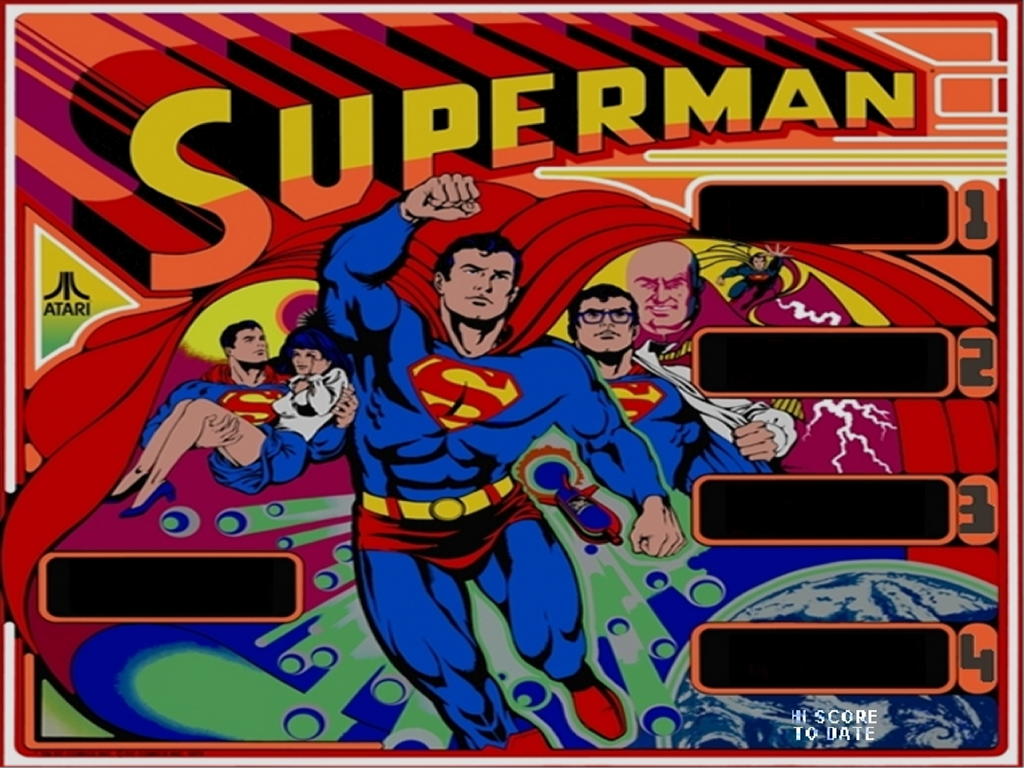 Superman (Atari, 1979) Backglass