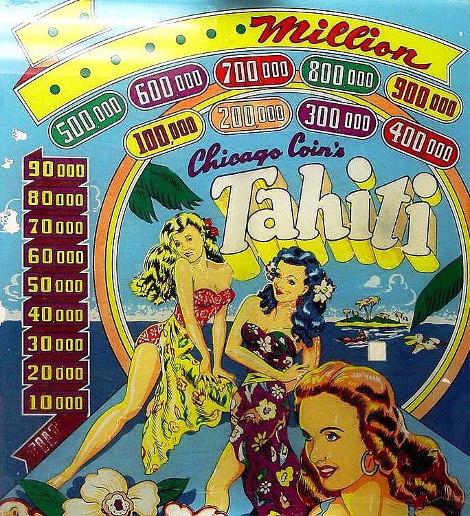 Tahiti (Chicago Coin, 1949) Backglass