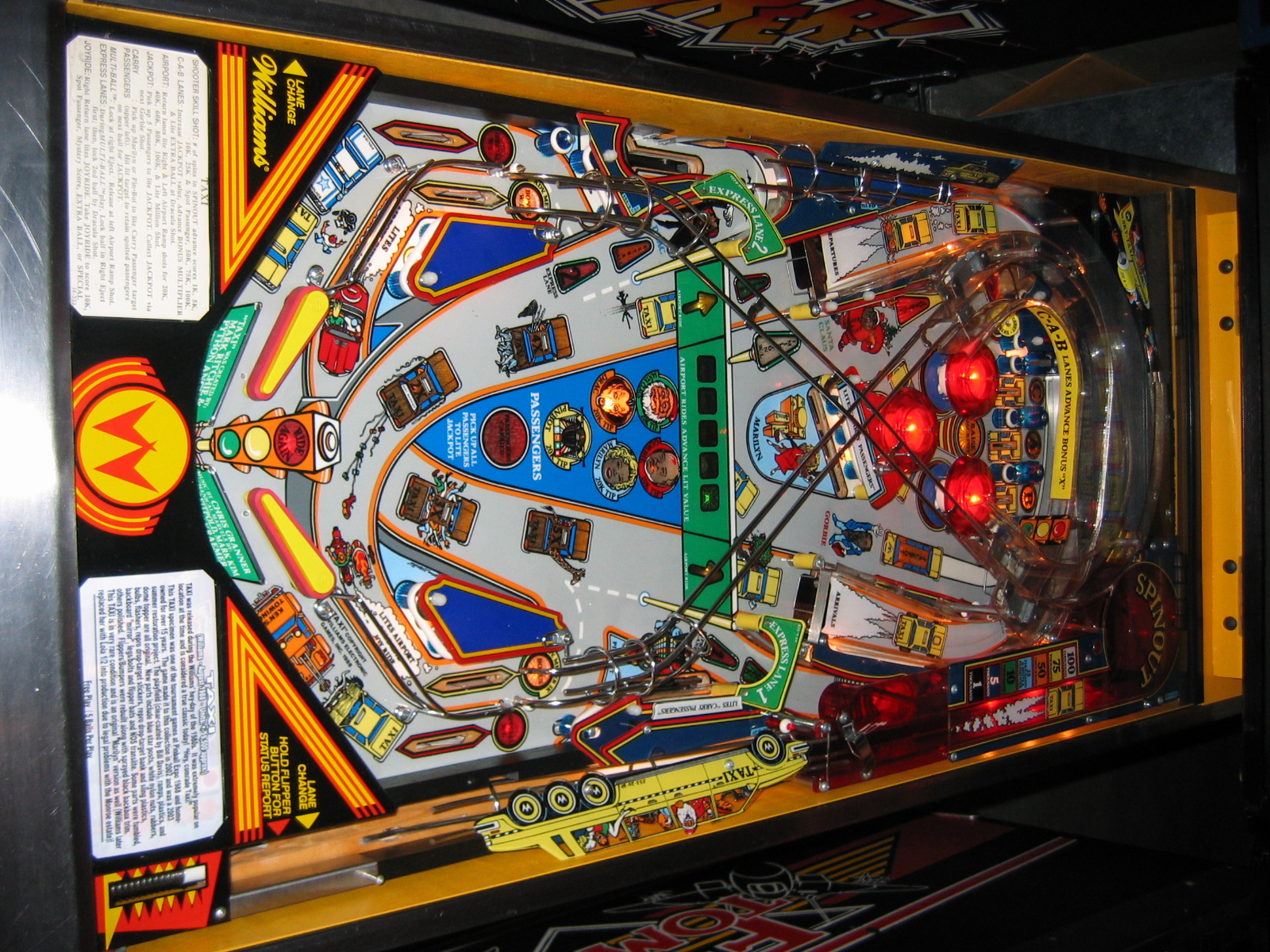 Taxi (Williams, 1988) Playfield