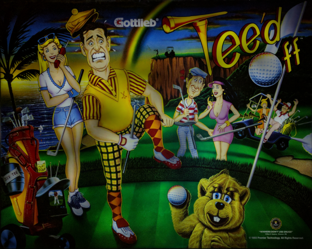 Tee'd Off (Premier, 1993) Lit Backglass