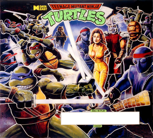 Teenage Mutant Ninja Turtles (Data East, 1991) Backglass