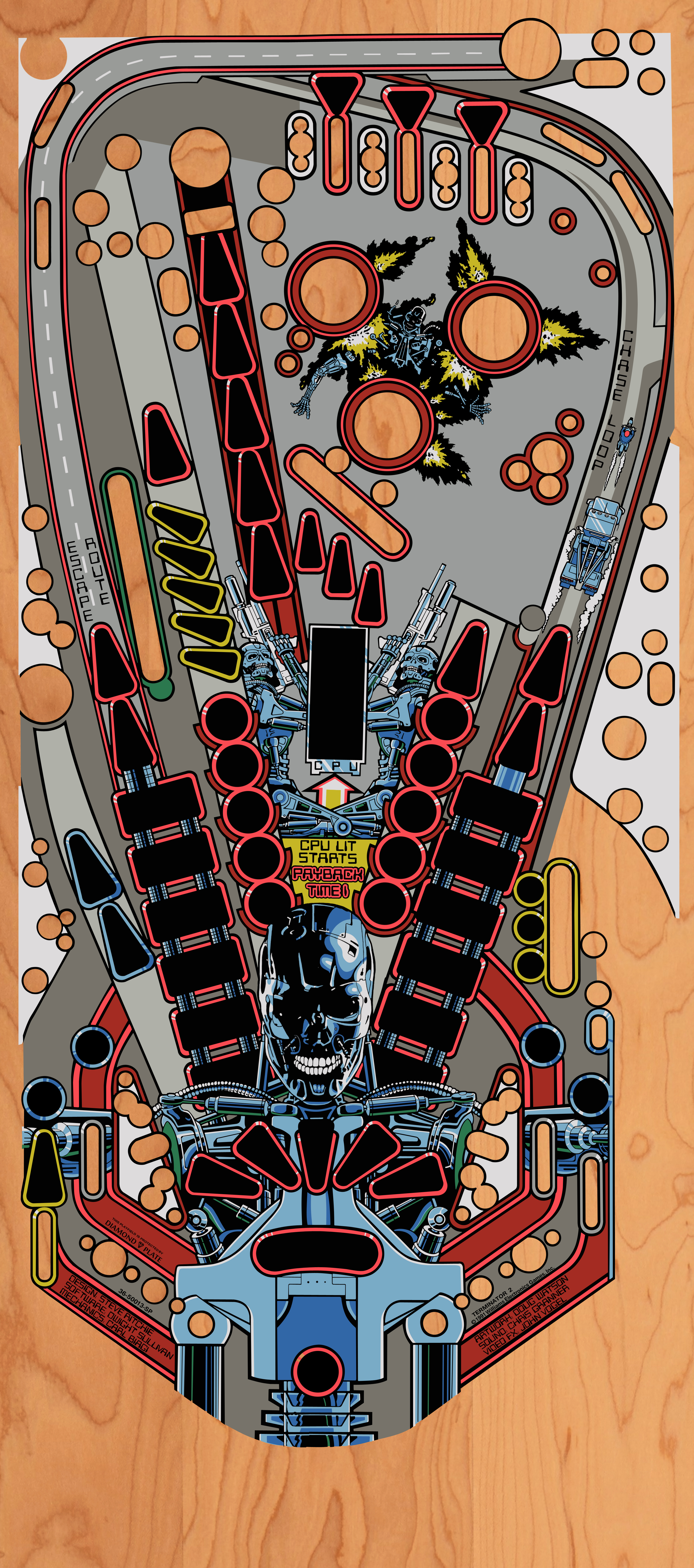 Terminator 2 (Williams, 1991) (ELC) Playfield