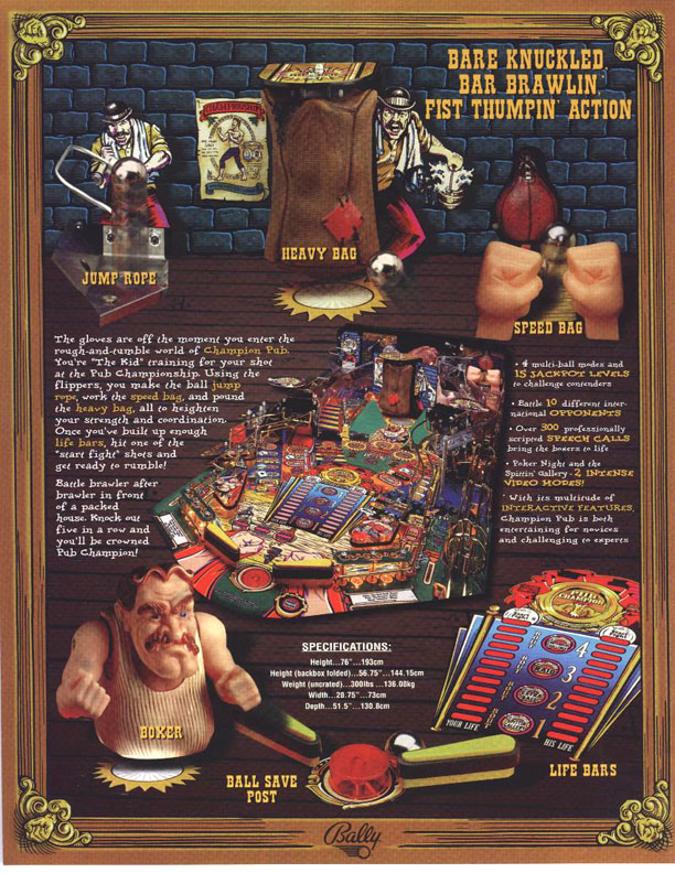 The Champion Pub (Midway, 1998) Flyer (Back)
