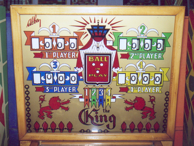 The King (Alben, 1959) Backglass