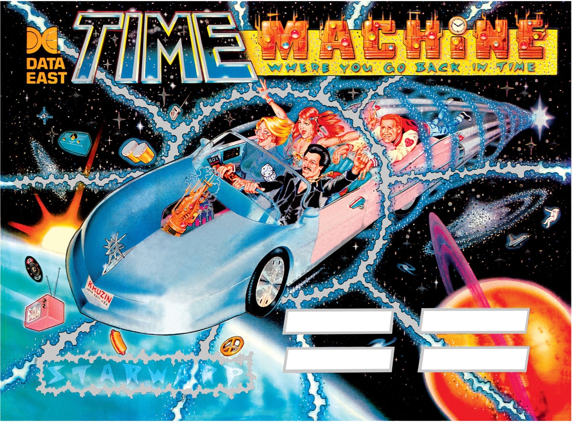 Time Machine (Data East, 1988) (PBC) Backglass