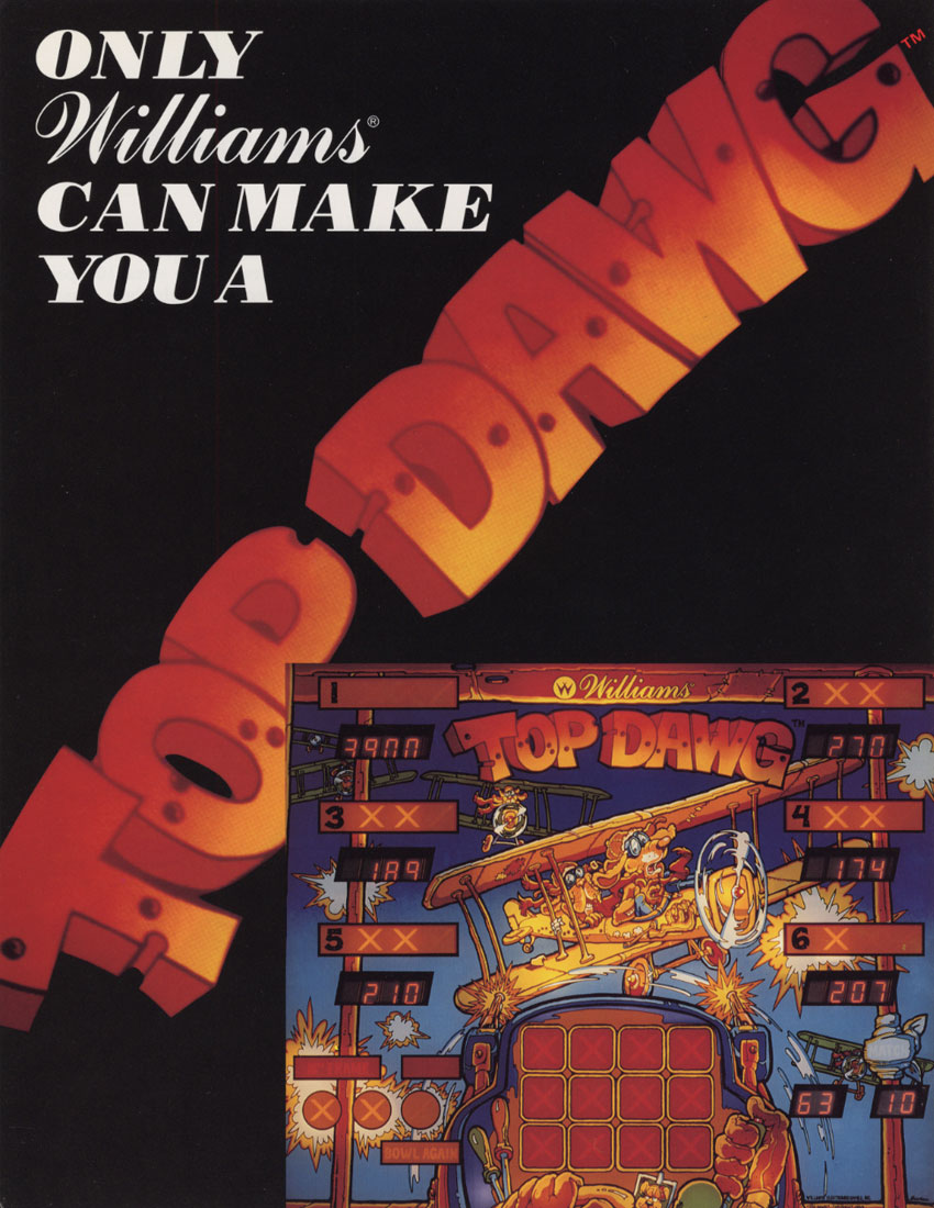 Top Dawg (Williams, 1988) Flyer p1