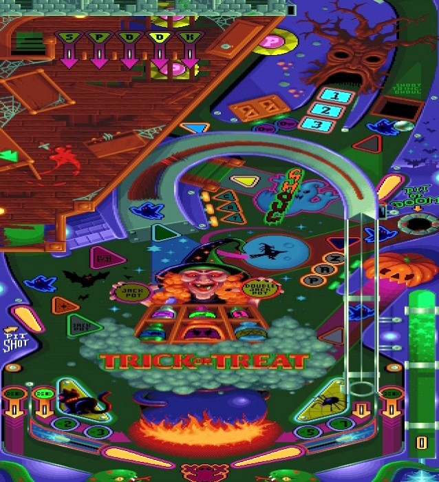 Trick or Treat / Psycho Pinball (Codemasters, 1994) Playfield