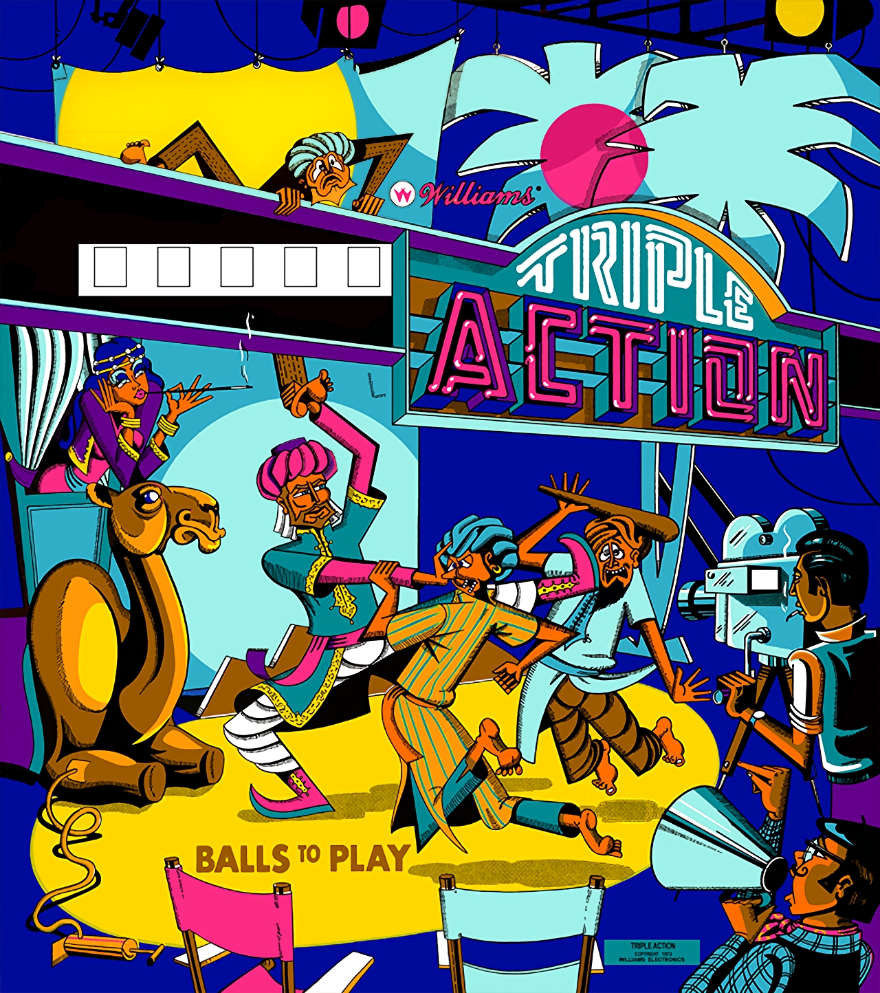 Triple Action (Williams, 1973) (IkeS) Backglass