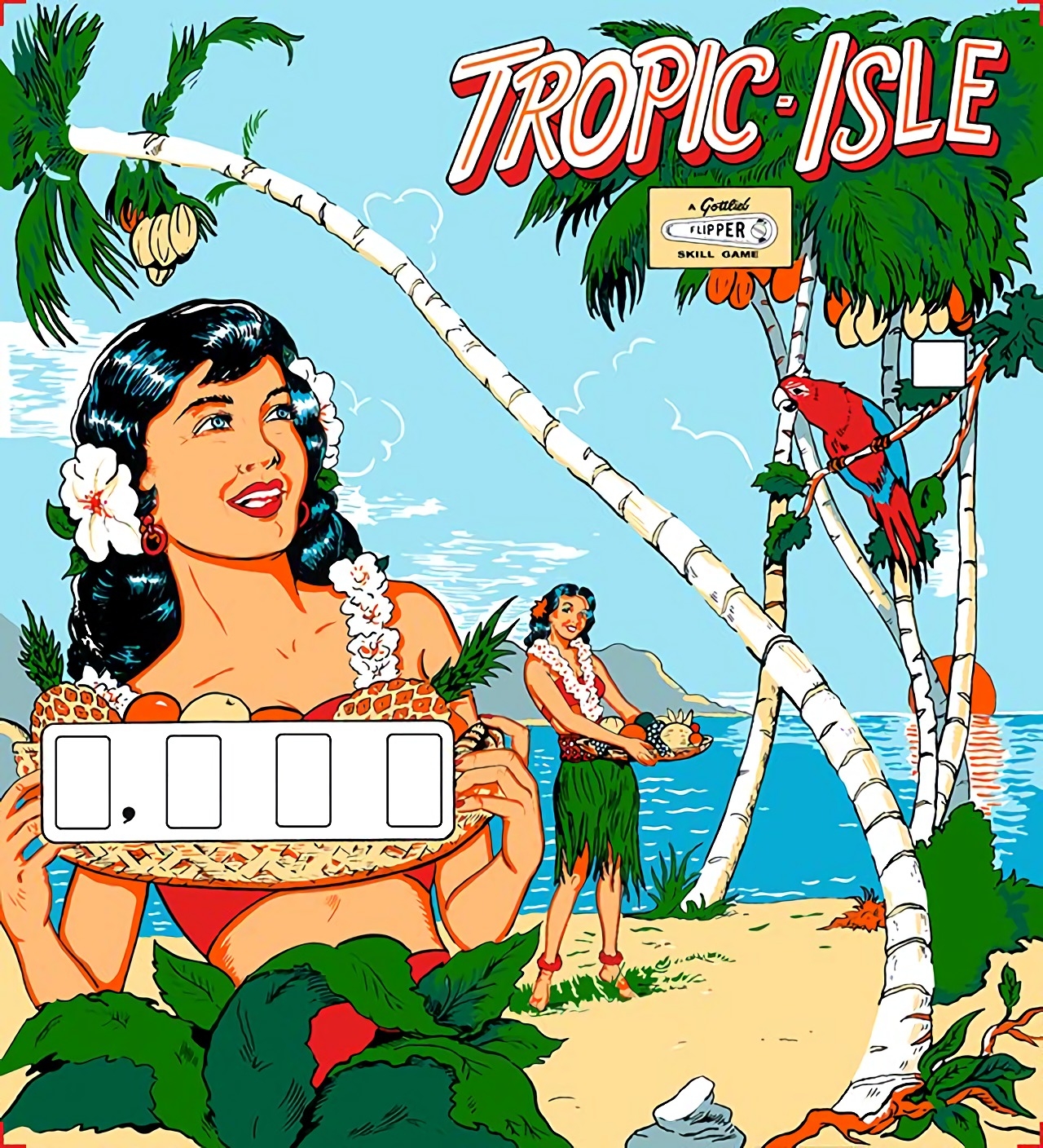 Tropic Isle (Gottlieb, 1962) (IkeS) Backglass