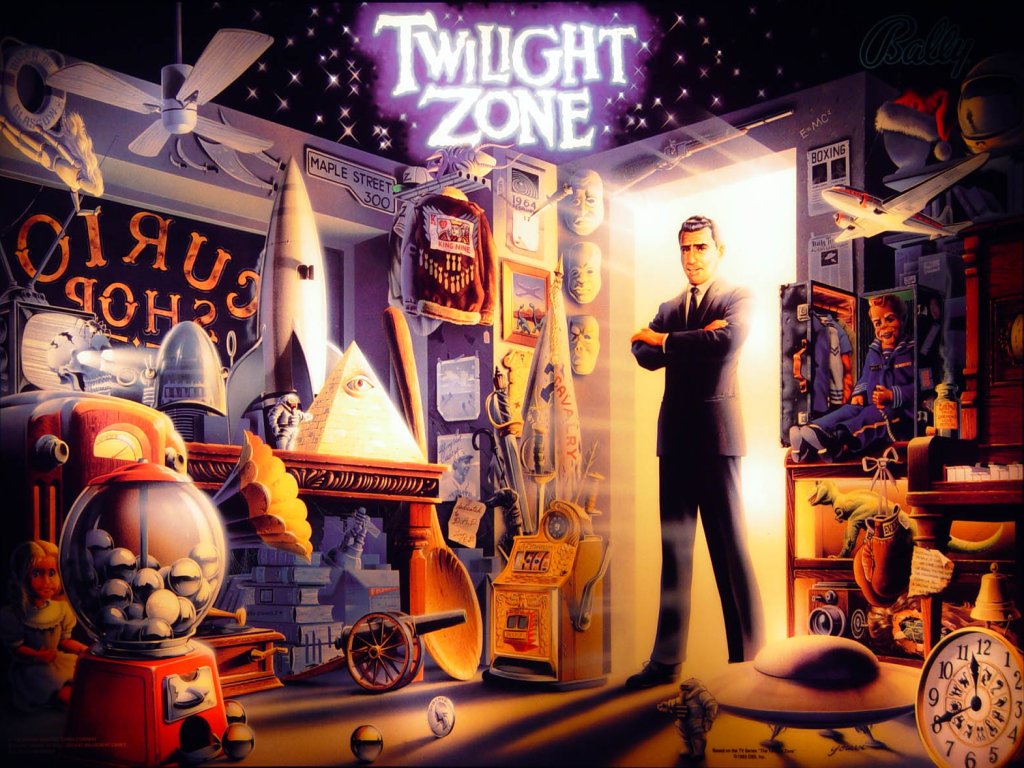 Twilight Zone (Midway, 1993) Lit (Liteuser) Backglass