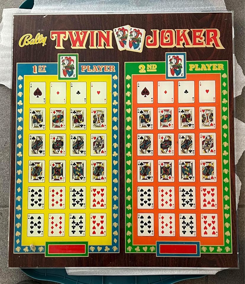 Twin Joker (Bally, 1972) Backglass (Nice)