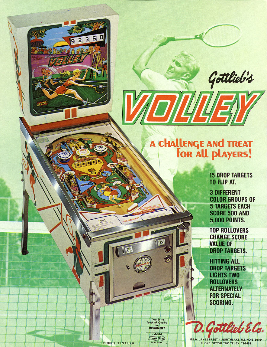 Volley (Gottlieb, 1976) Flyer