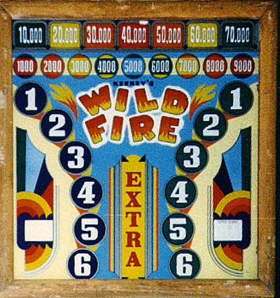 Wild Fire (Keeney, 1941) Backglass