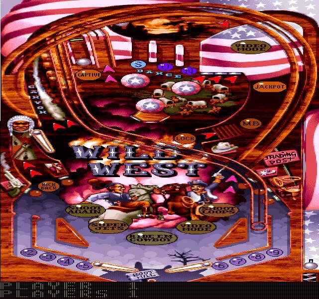 Wild West / Ultimate Pinball (GT, 1996) Playfield